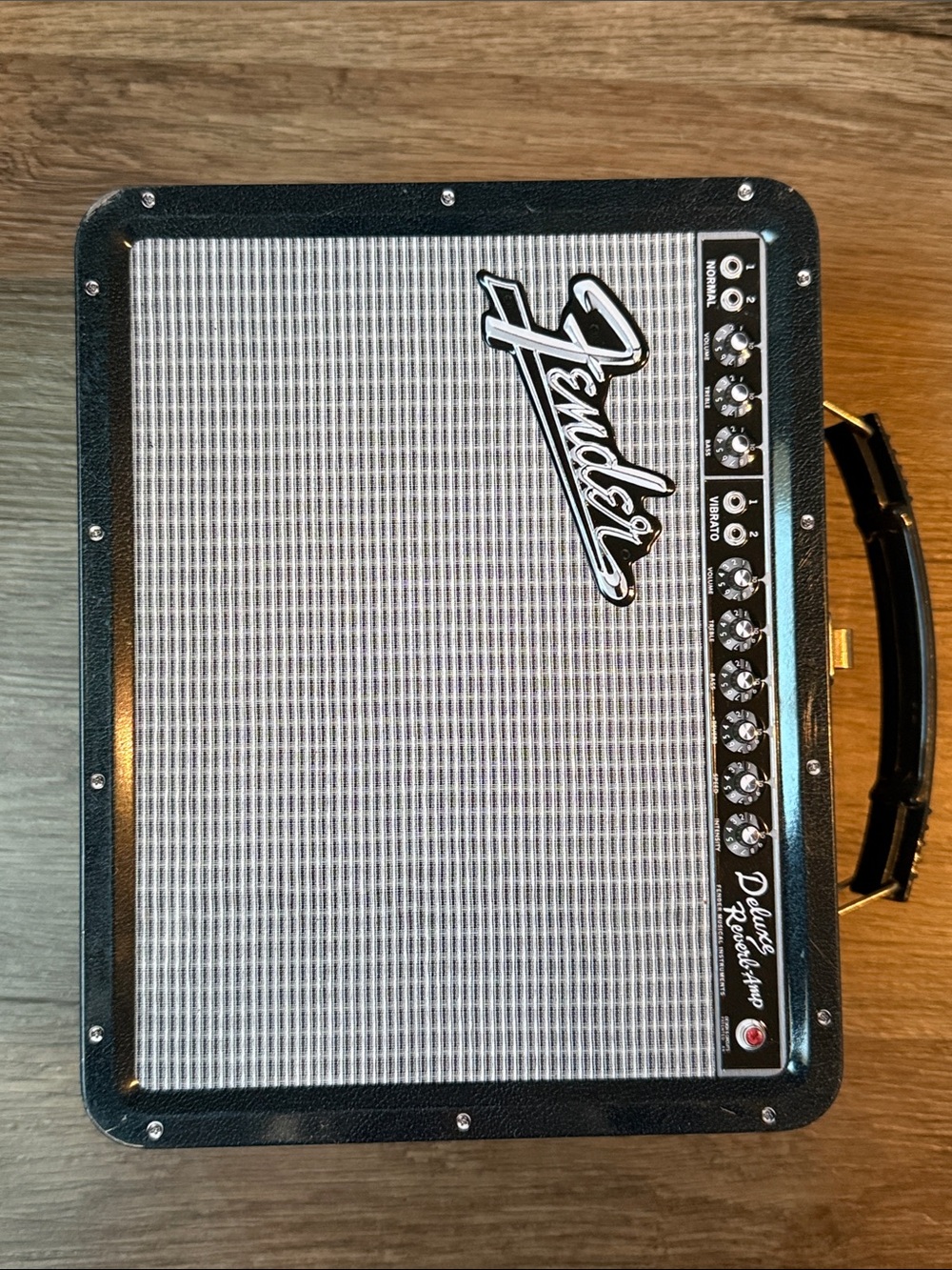 NWOT FOX TV Monarch Series Promo Fender Deluxe Reverb Amp Tin Lunch Box